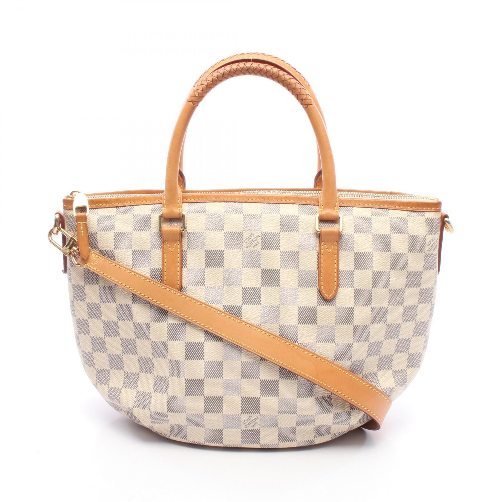 ルイ・ヴィトン LOUIS VUITTON リヴィエラPM ダミエアズール 2WAY トートバッグ バッグ PVCコーティングキャンバス レザー レディース ホワイト系 N48250 【中古】