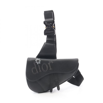ディオール Dior DIOR × ERL SADDLE サドル ウエストバッグ ボディバッグ バッグ レザー メンズ ブラック系 【中古】