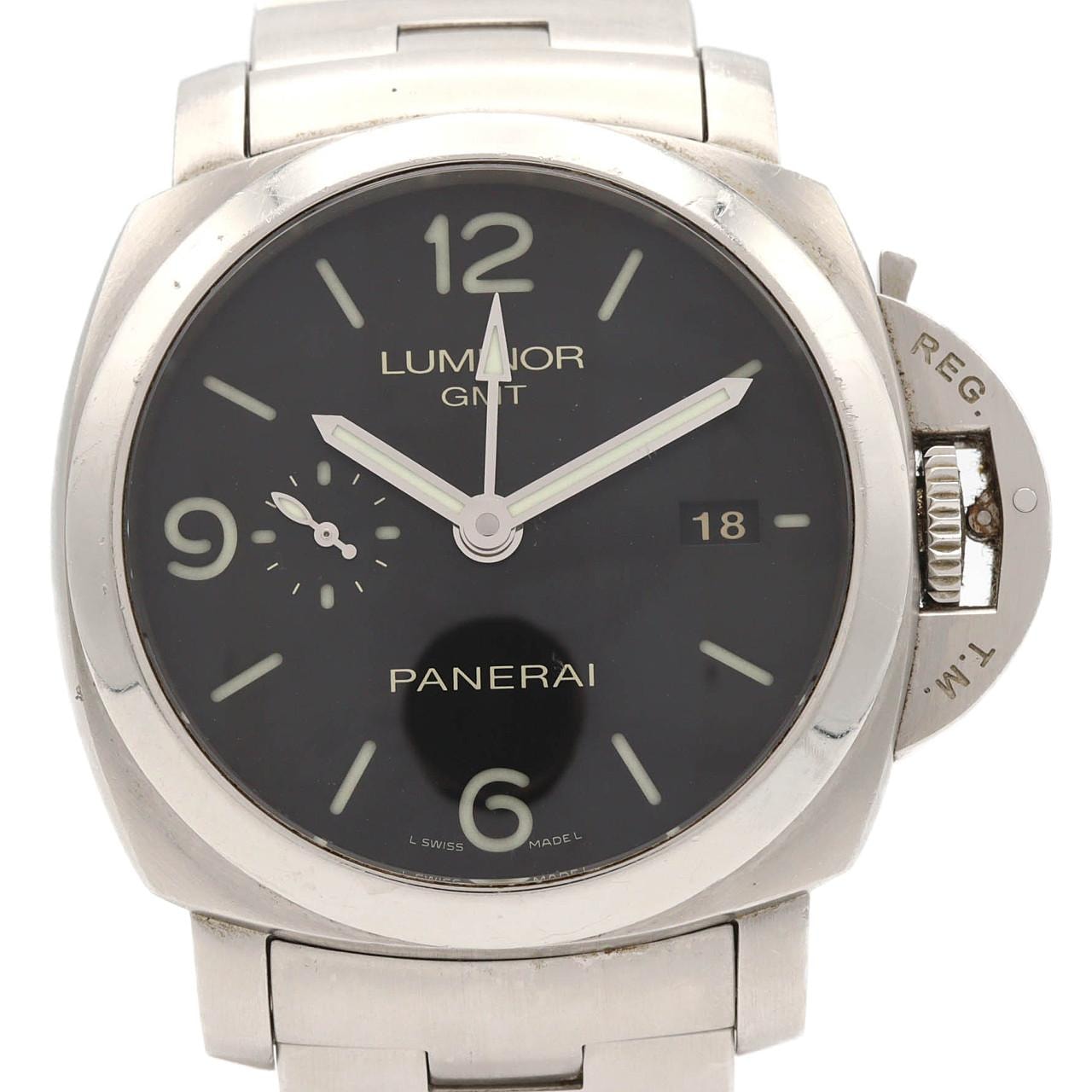 【ノーメンテナンス還元価格】パネライ ルミノール1950 3DAYS GMTパワーリザーブ PAM00329 SS 自動巻