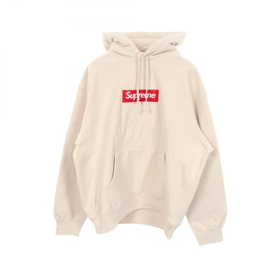 シュプリーム Supreme Box Logo Hooded Sweatshirt パーカー 衣料品 トップス コットン メンズ ベージュ系 【中古】