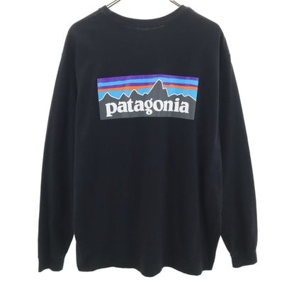 patagonia パタゴニア バックロゴ 長袖 Tシャツ XL ブラック 38518FA20 アウトドア ロンT
