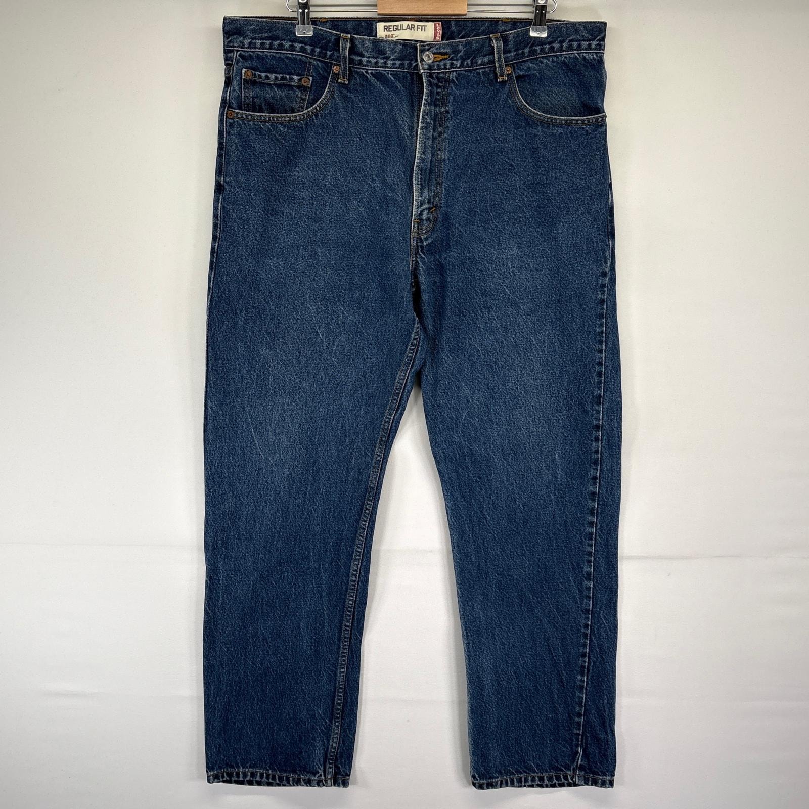 古着 リーバイス Levi's デニムパンツ 505 ストレート ジップ ジーンズ ジーパン 長ズボン 大きいサイズ w40 L32 ブルー メンズ