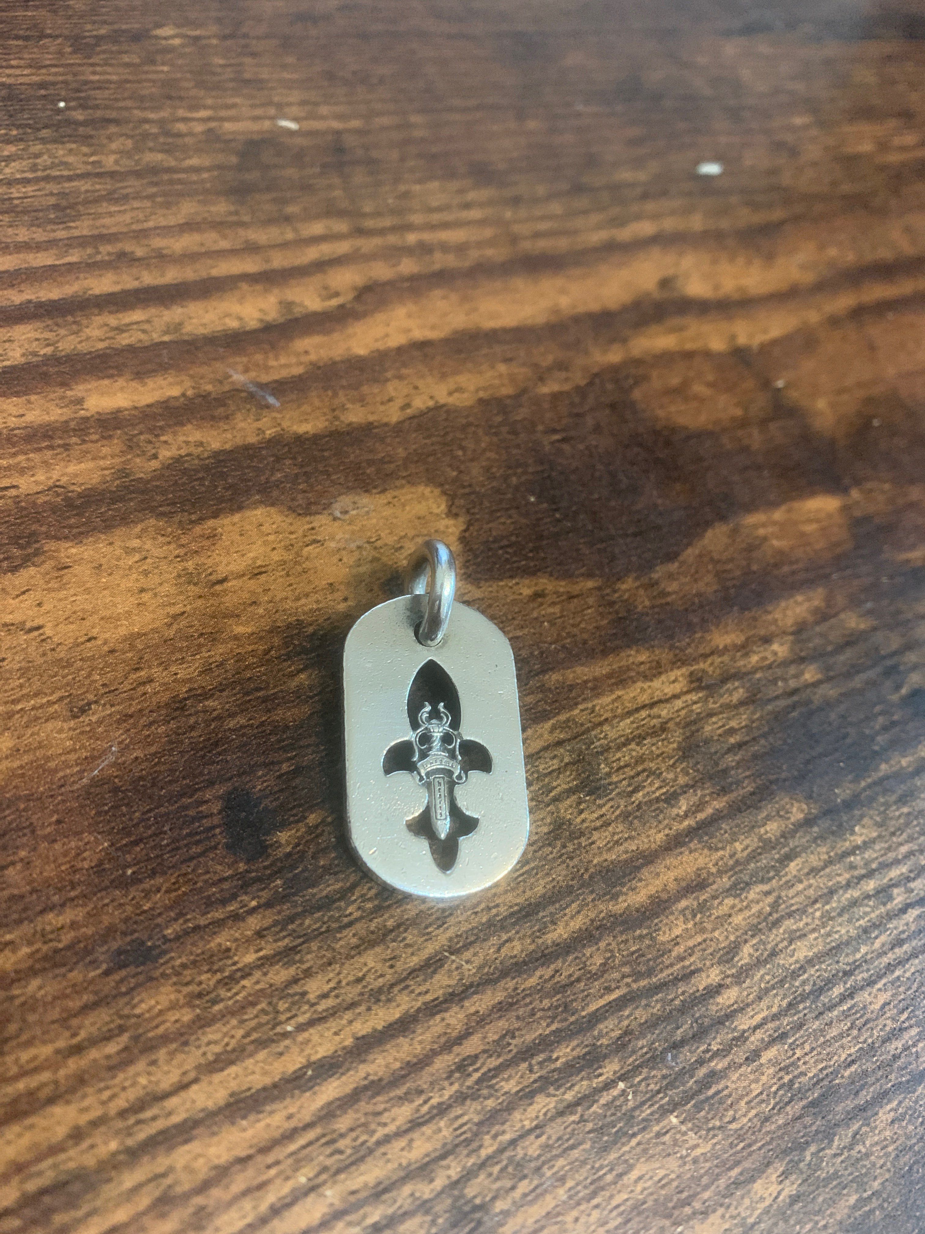 Chrome Hearts Dog Tag S Flare Dagger "Silver"