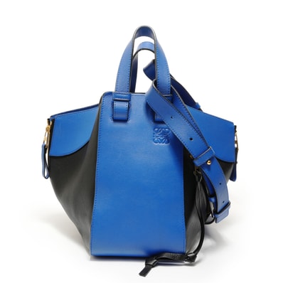 ロエベ LOEWE ハンモック レザー 2WAYハンドバッグ バイカラー ハンドバッグ【中古】