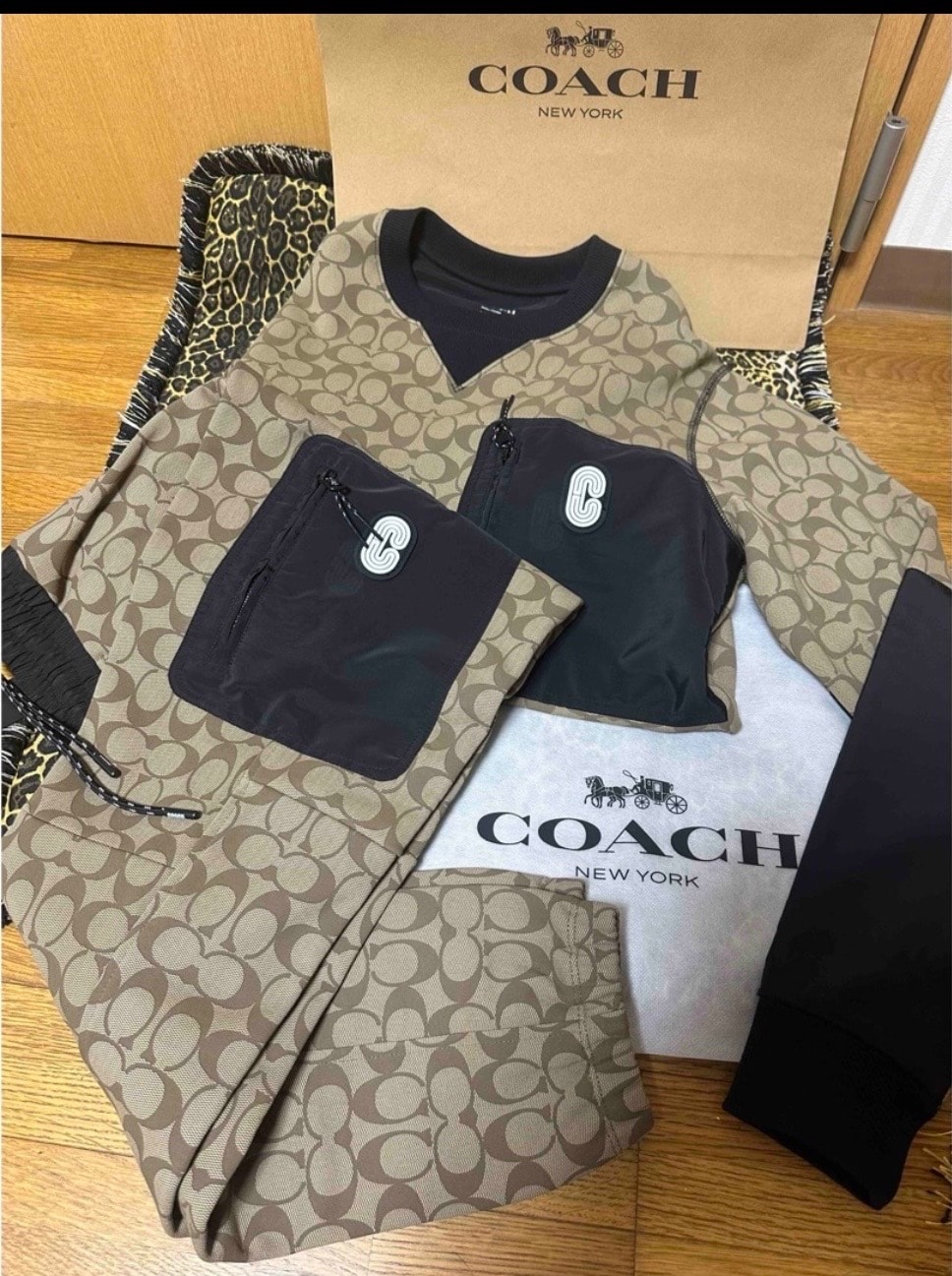 正規品 本物 廃盤 希少 激レア コーチ 総シグネチャー スウェット 上下セット 即完売 大人気商品