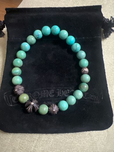 Chrome Hearts Beaded Bracelet 8mm V13 "Turquoise"