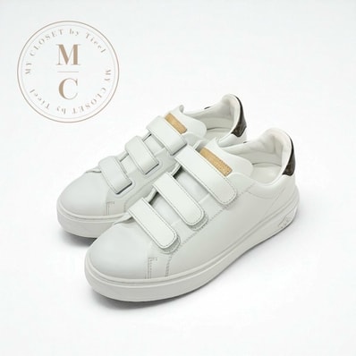 ルイヴィトン LOUIS VUITTON タイムアウトライン モノグラム スニーカー 靴 シューズ レザー ホワイト 白 モノグラム ロゴ