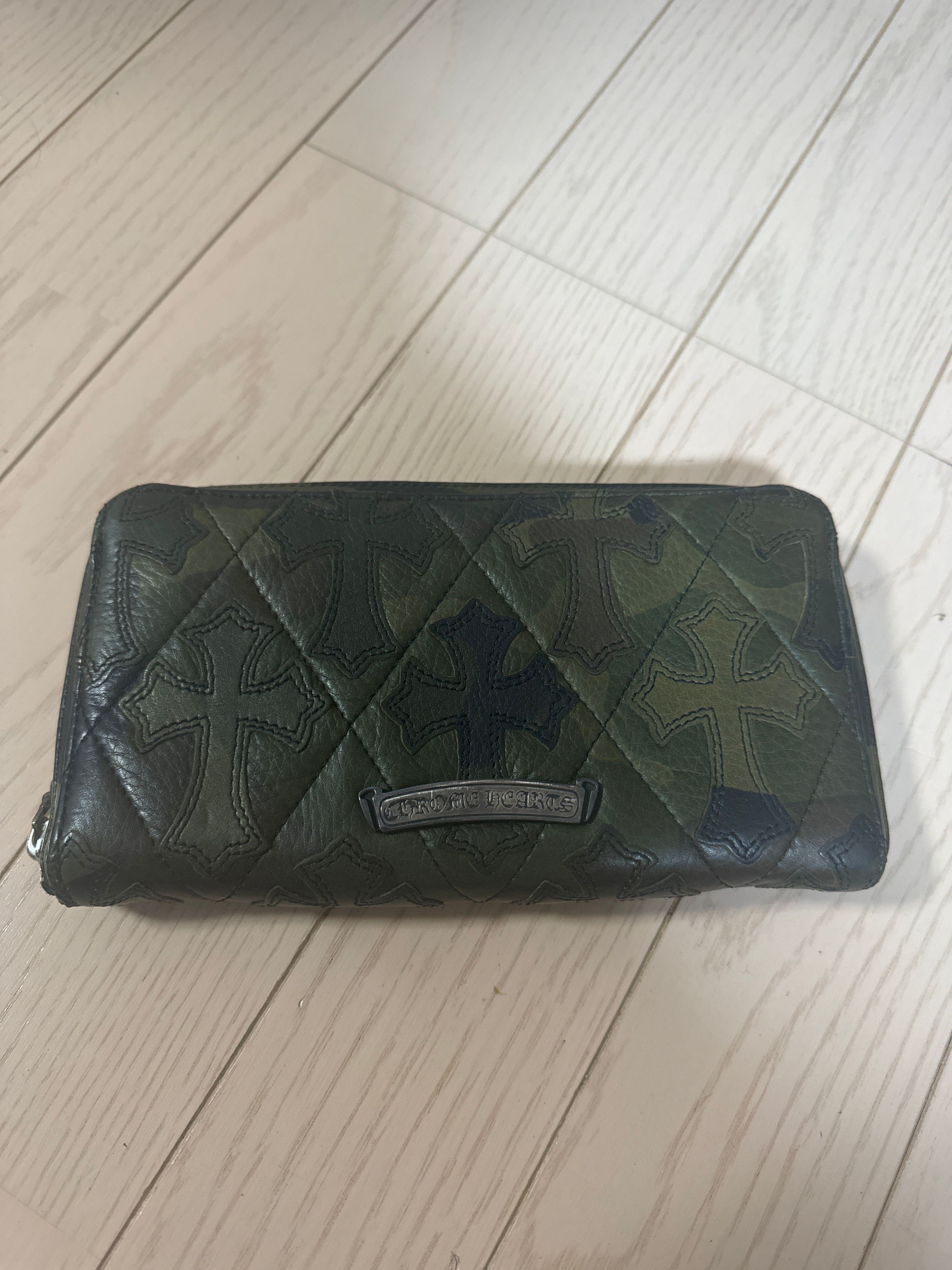 Chrome Hearts REC F Zip Wallet # 2 Cemetarized Kirted Camouflage "Black"