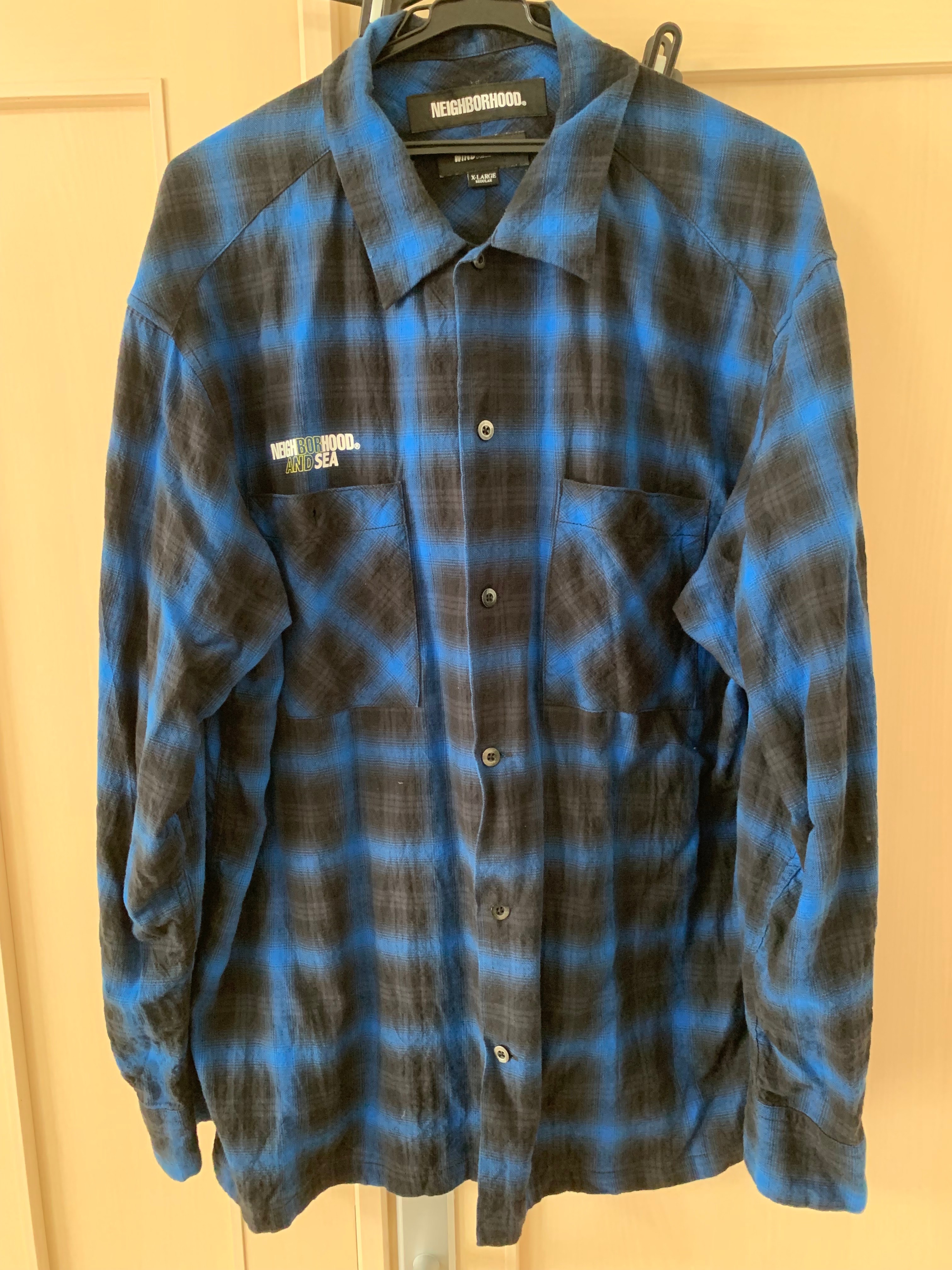 NEIGHBORHOOD×WIND AND SEA NAVY シャツ