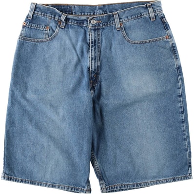 古着 00年代 リーバイス Levi's 569 LARGE STRAIGHT FIT デニムショーツ ハーフパンツ ジョーツ メンズw34相当/eaa647966