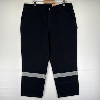 古着 デッドストック カーハート Carhartt ダック パンツ ペインター リフレクター 大きいサイズ タグ付き W40 L30 ブラック系 メンズ
