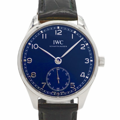 ★SALE【6wdc0196】IWC アイダブリューシー シャフハウゼン ポルトギーゼ IW358305 ネイビー文字盤【中古】腕時計 メンズ