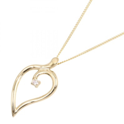 ティファニー TIFFANY&CO リーフハート 1PD ネックレス ネックレス ジュエリー K18(イエローゴールド) ダイヤモンド レディース ゴールド系 / クリア系 【中古】