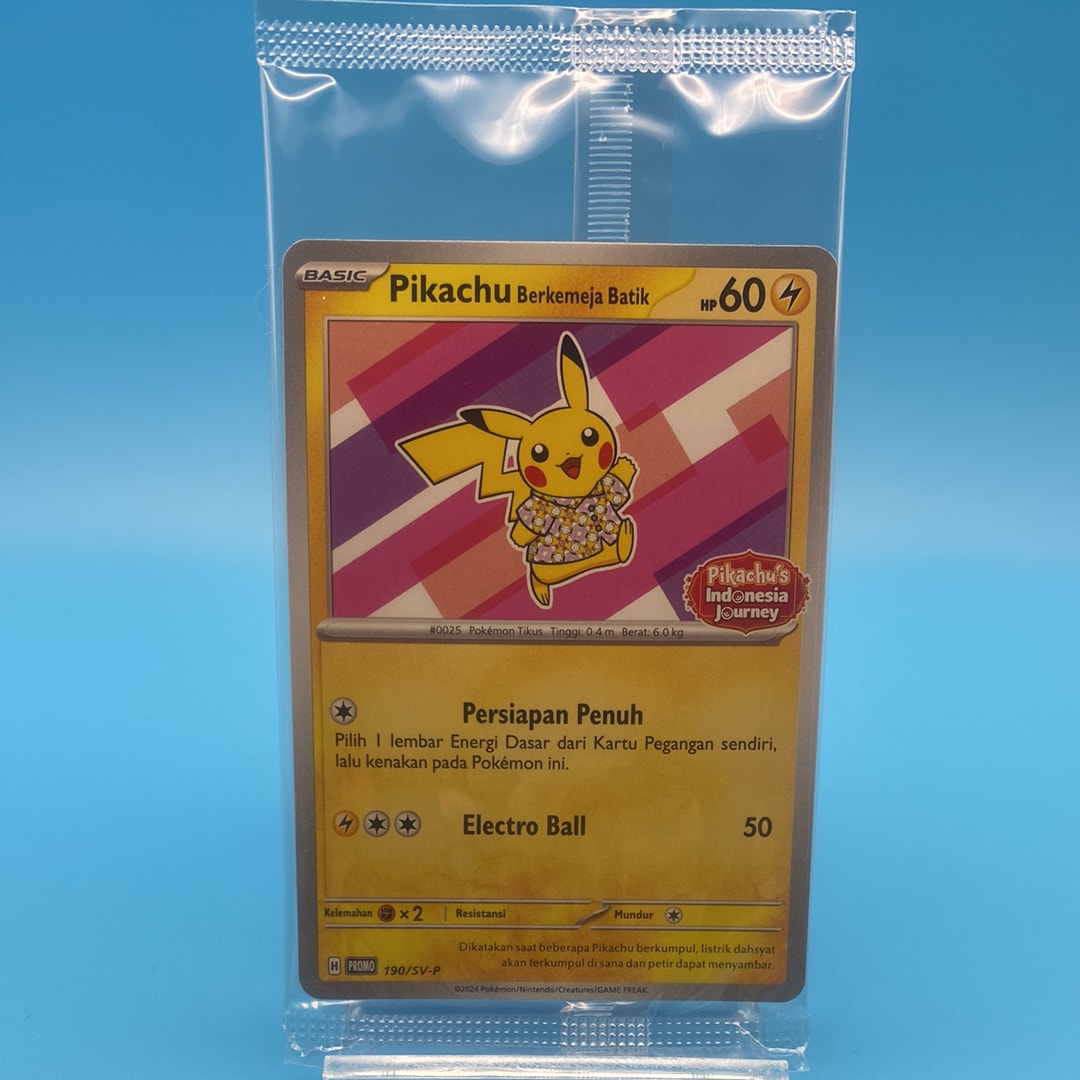 状態A】バティックシャツを着たピカチュウ (フラワーピカチュウ柄) P