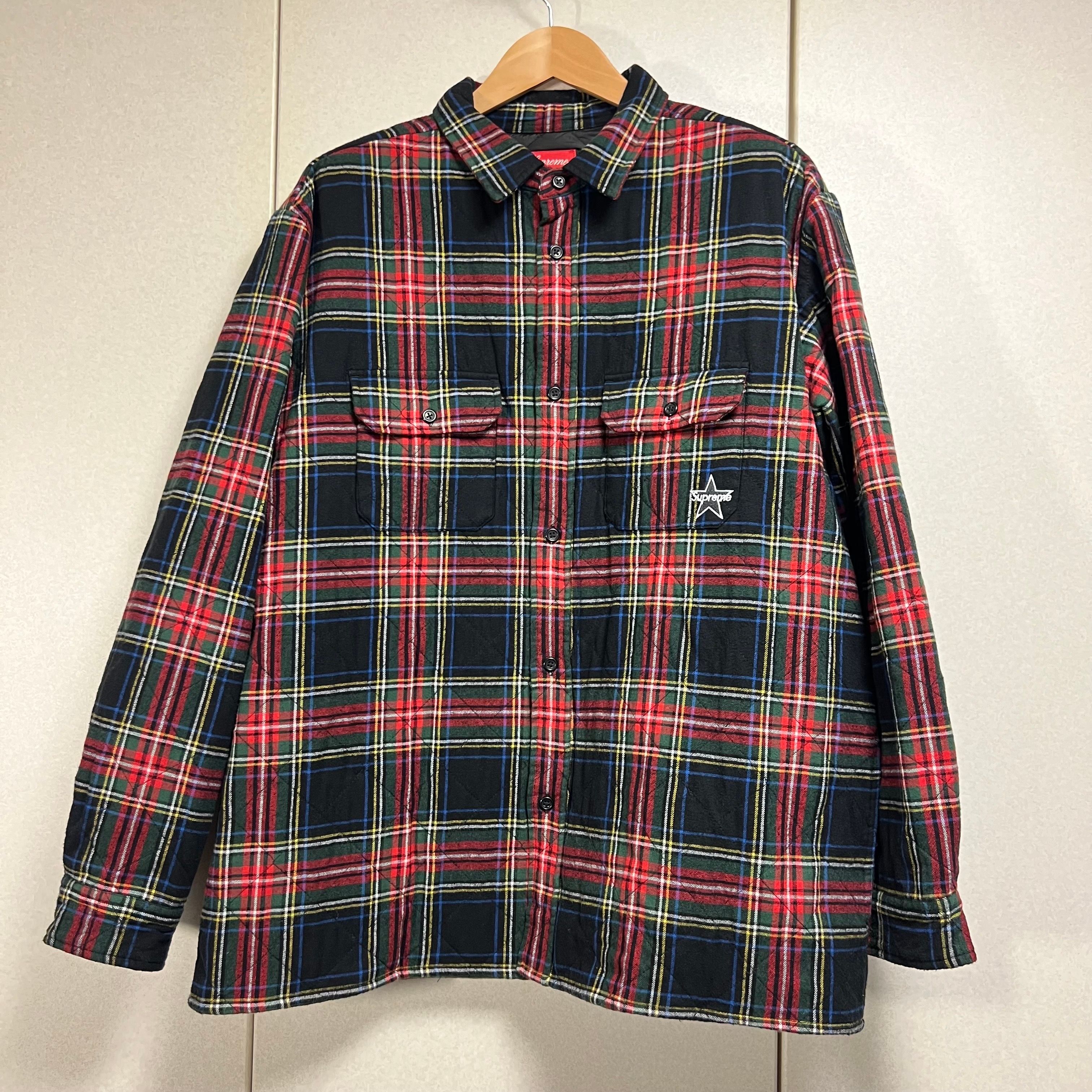 Supreme Quilted Plaid Flannel Shirt "Black"