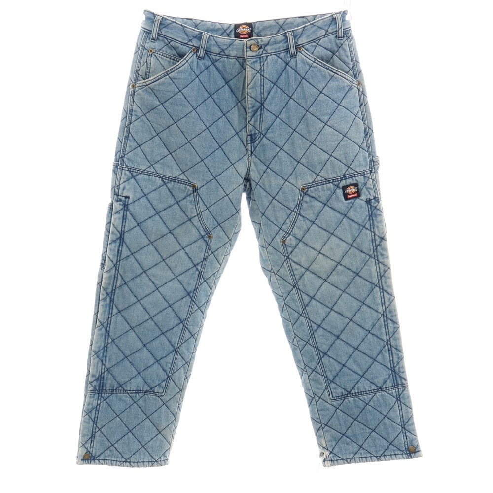 【中古】シュプリーム Supreme × Dickies 2021年秋冬 Quilted Double Knee Painter Pant 中綿入り ペインターパンツ ブルー【サイズ36】【メンズ】