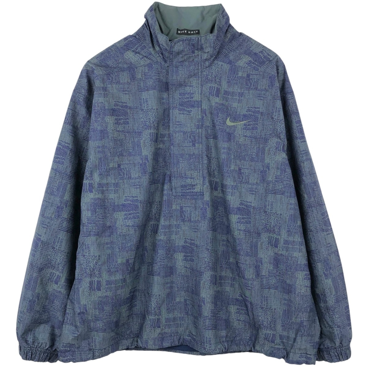 古着 00年代 ナイキ NIKE GOLF ゴルフ STORM-FIT 総柄 ハーフジップ ウォームアッププルオーバー メンズXL相当/eaa651653