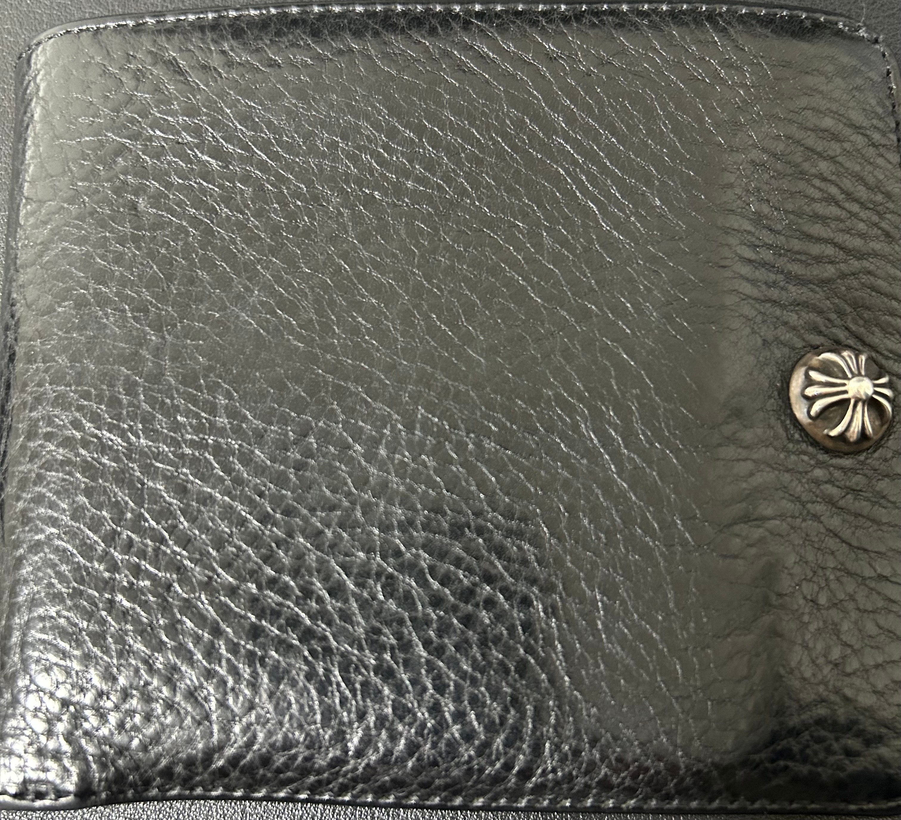 Chrome Hearts 1-Snap Cross Button Wallet "Black"