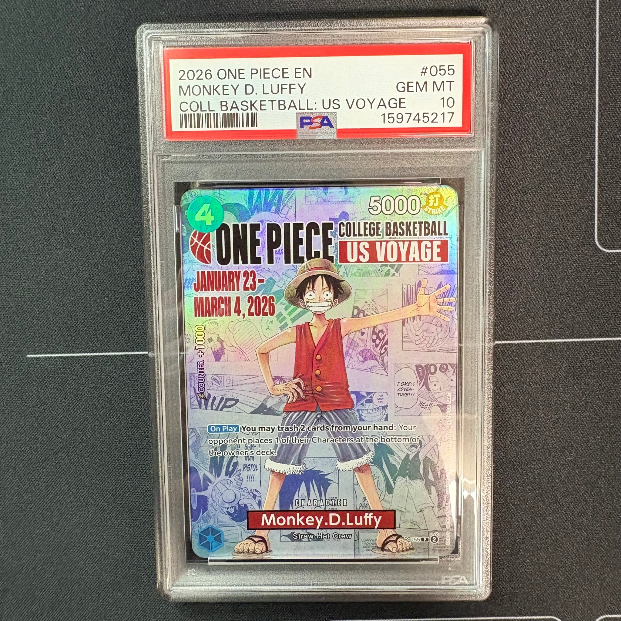 PSA10】モンキー・D・ルフィ：P (開封済) [P-055]【英語版
