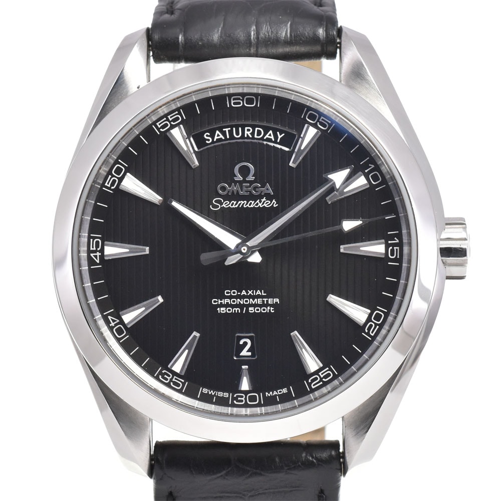 オメガ OMEGA 31.13.42.22.01.001 シーマスター アクアテラ デイデイト 自動巻き メンズ 良品 J#145059