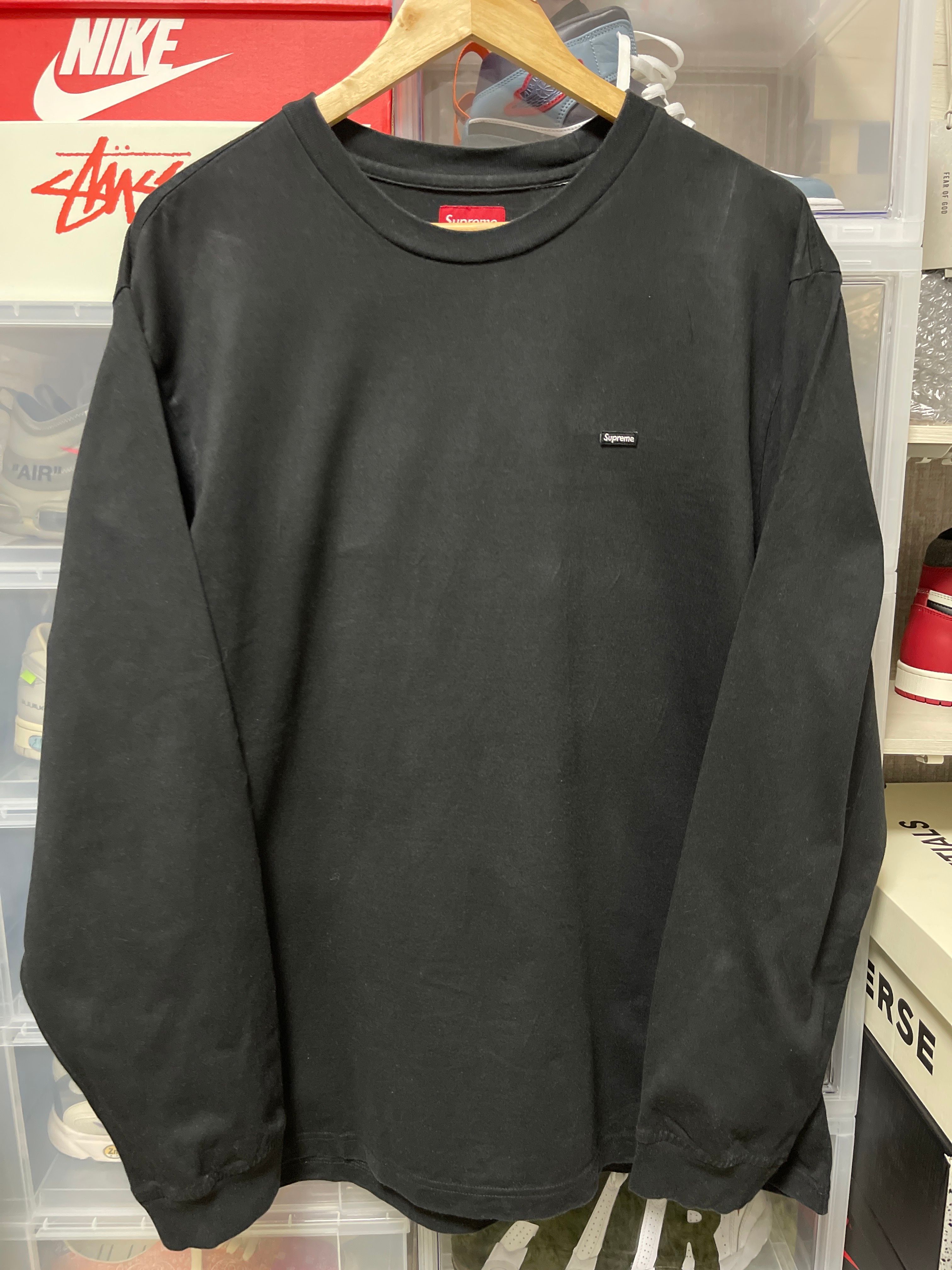 Supreme Small Box L/S Tee "Black"(22FW)