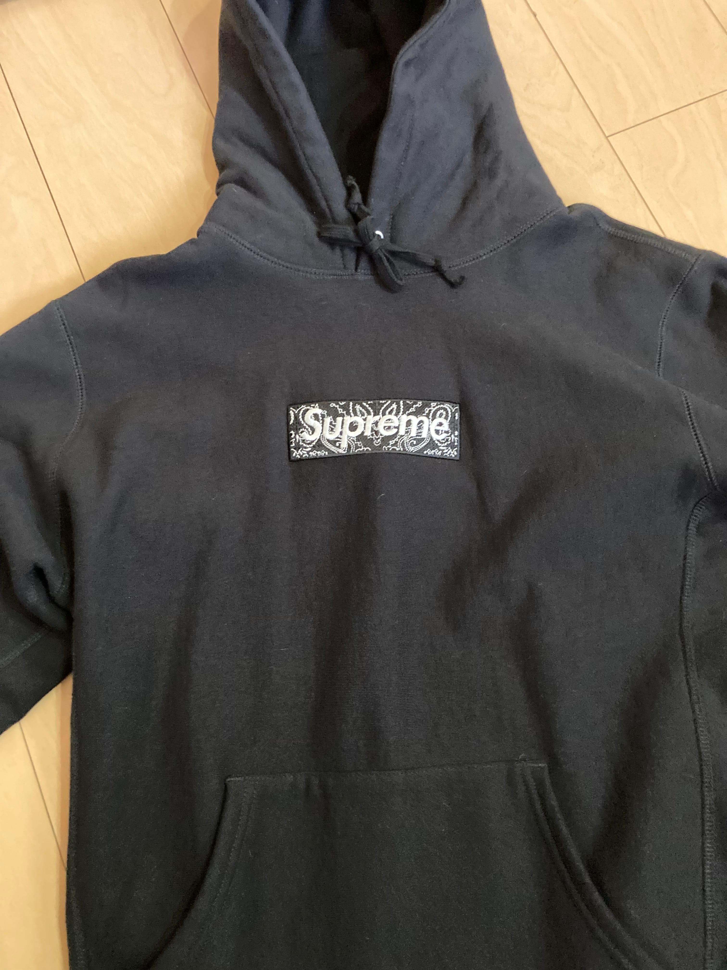 Supreme Bandana Box Logo Hooded Sweatshirt "Black"