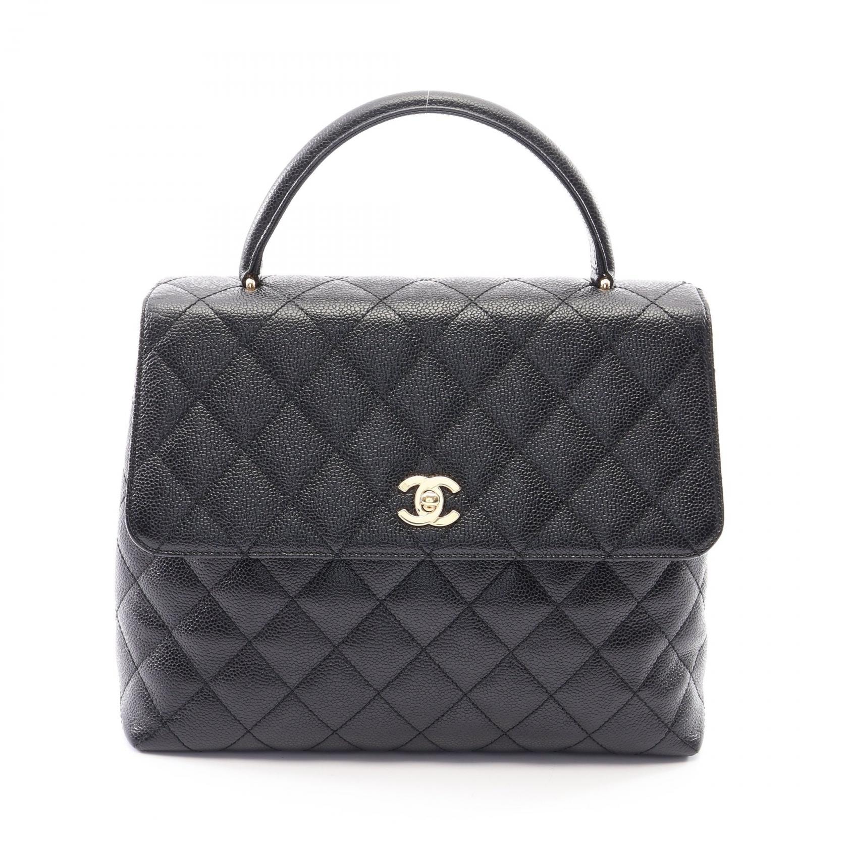 シャネル CHANEL マトラッセ ハンドバッグ バッグ キャビアスキン(グレインドカーフ) レディース ブラック系 A12397 【中古】