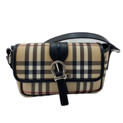 バーバリー BURBERRY ノバチェック ショルダーバッグ PVC【中古】