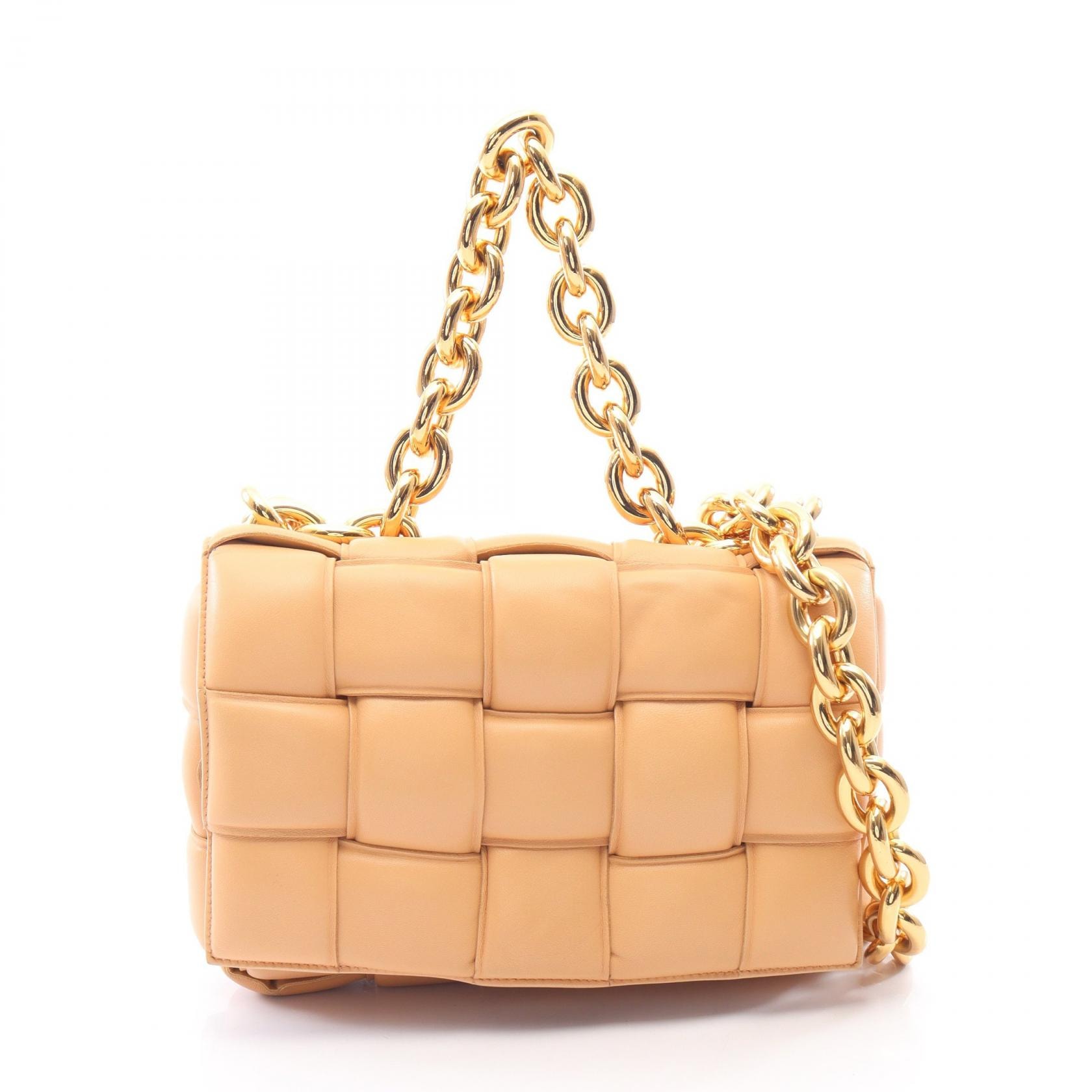 ボッテガヴェネタ BOTTEGA VENETA ザ チェーン カセット 2WAY ショルダーバッグ バッグ レザー レディース ベージュ系 631421 【中古】