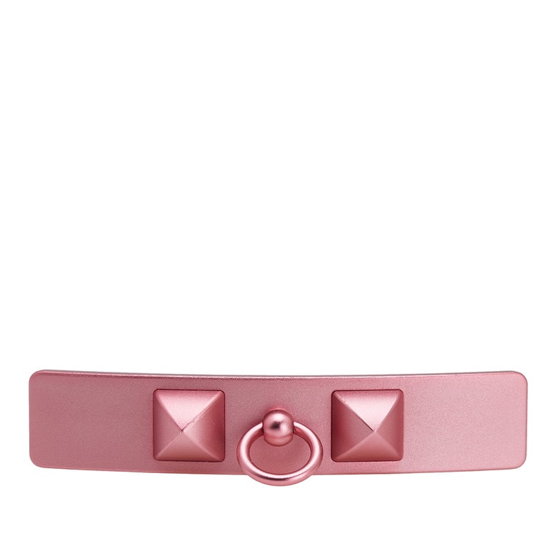 エルメス カプリス バレッタ ピンク アルミニウム レディース HERMES 【中古】