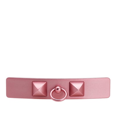 エルメス カプリス バレッタ ピンク アルミニウム レディース HERMES 【中古】