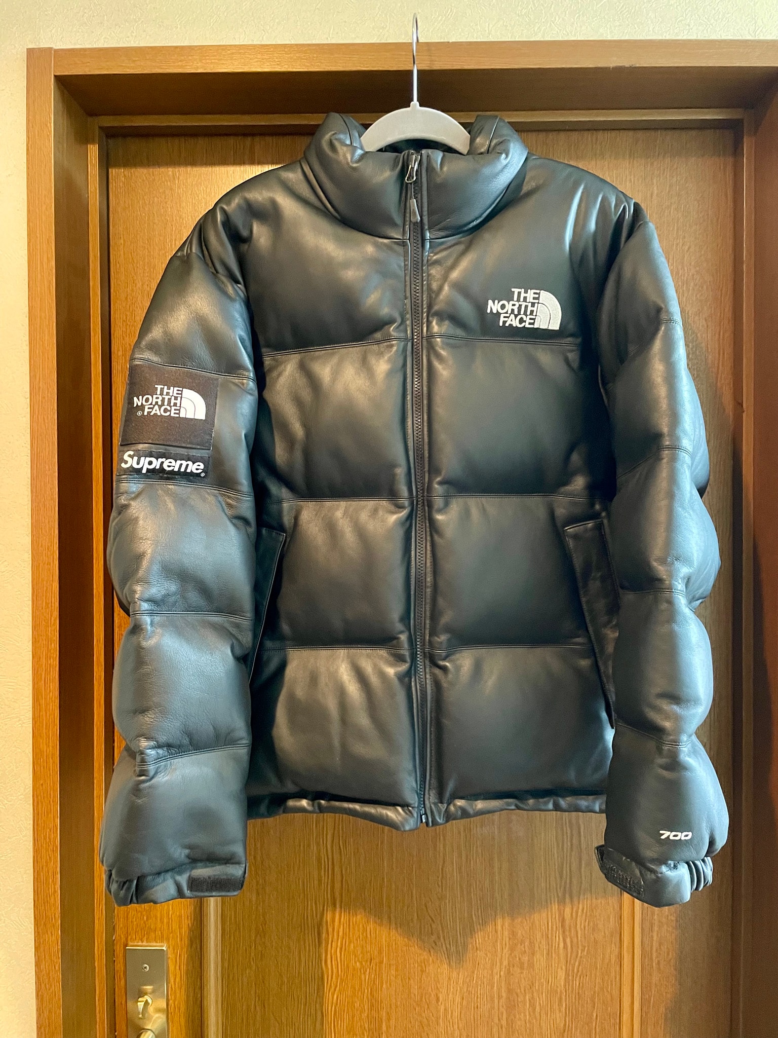 Supreme x The North Face Leather Nuptse Jacket "Black"