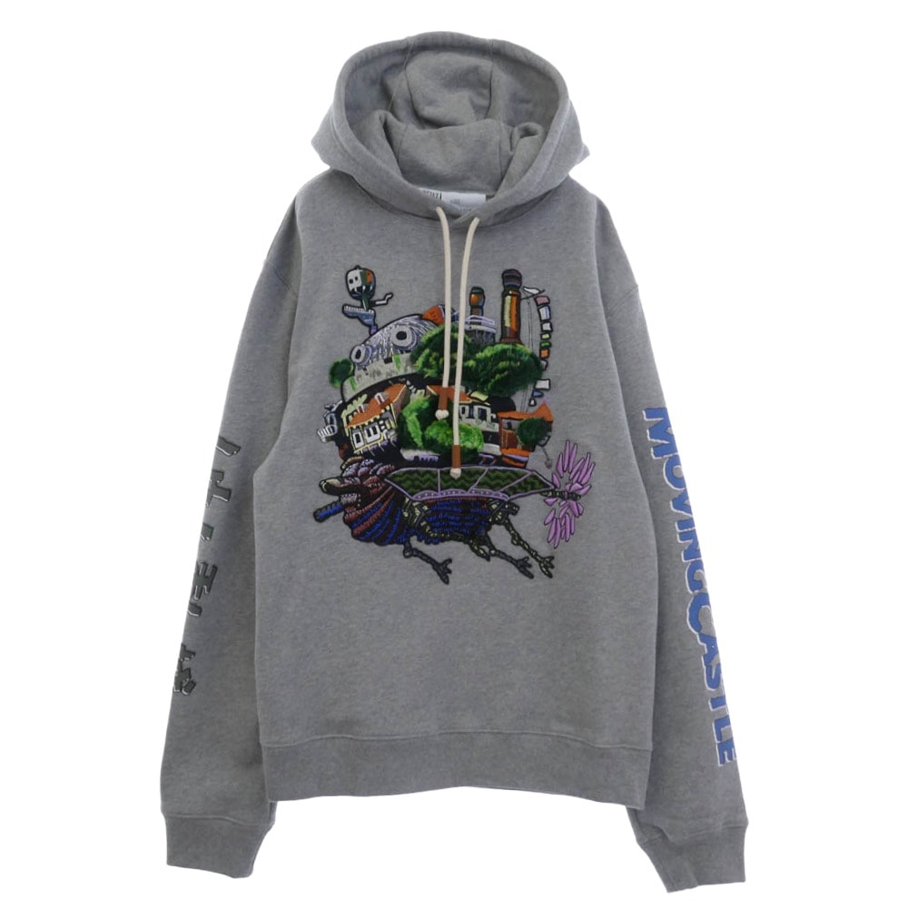 LOEWE ロエベ パーカー 23SS HB44Y25X04 × Howl's Moving Castle スタジオジブリ ハウルの動く城 ムービングキャッスル プルオーバー パーカー グレー系 M【中古】