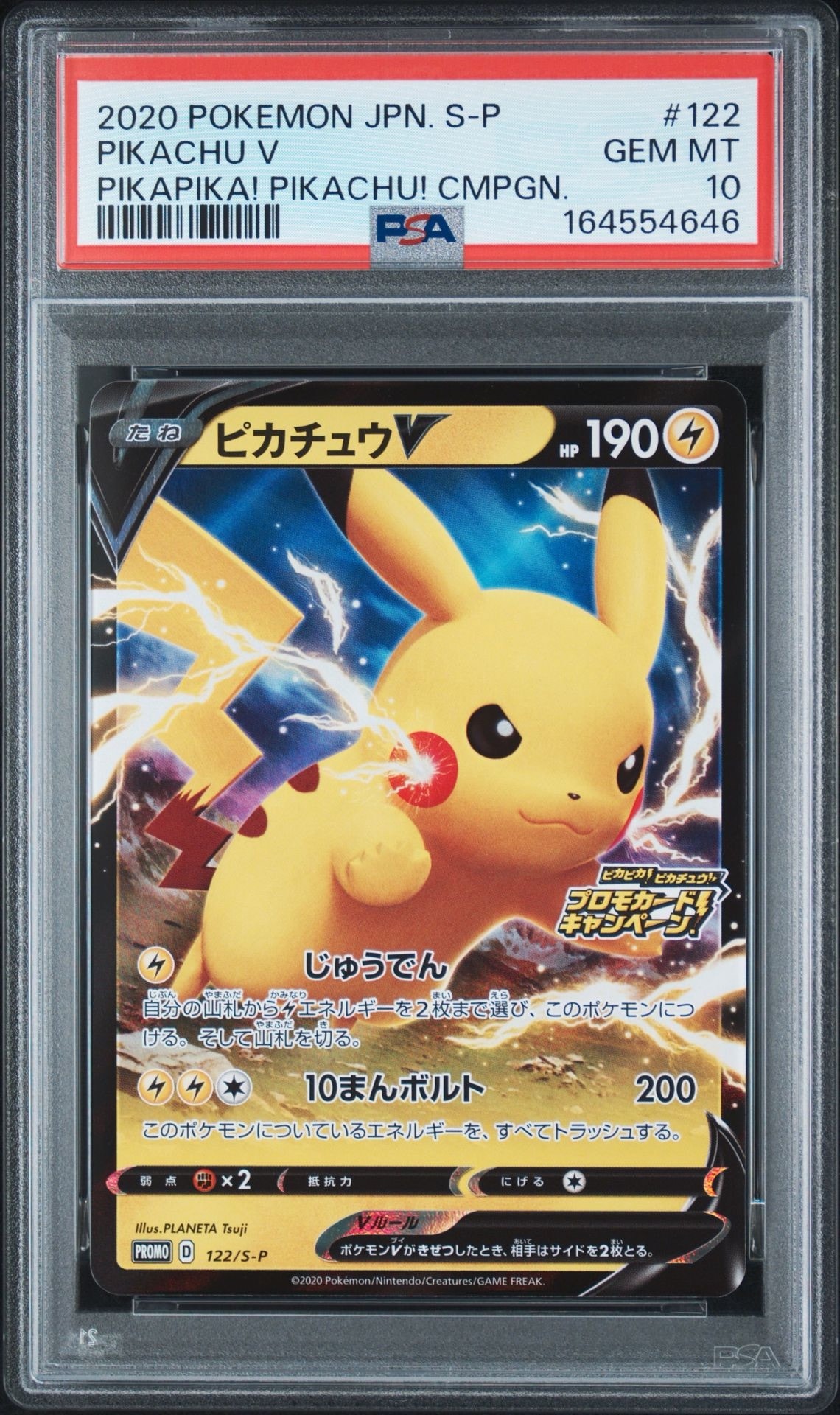 Pikachu V : PROMO P [S-P 122](Pika! Pika! Pikachu! Promotion Card Campaign)