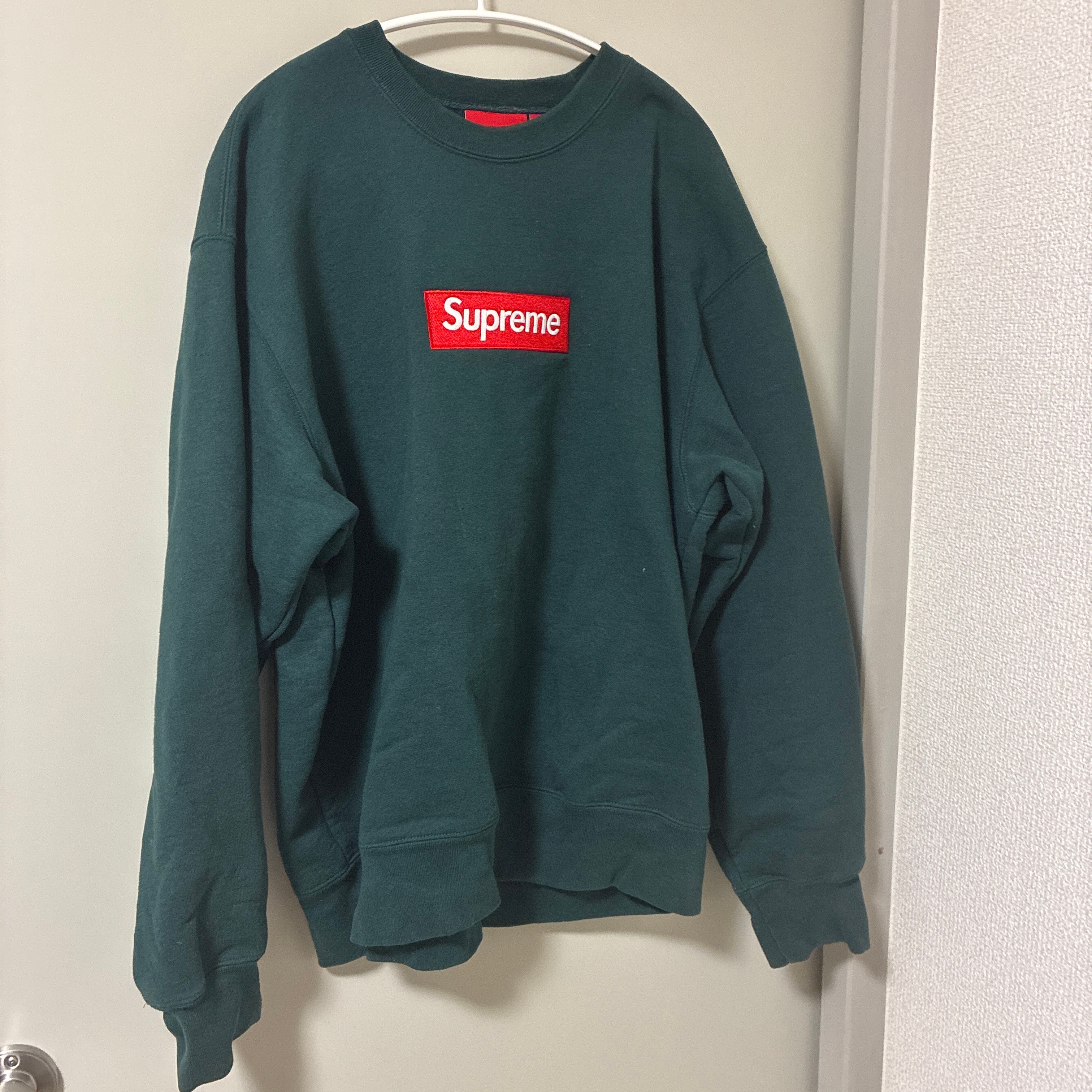Supreme Box Logo Crewneck "Dark Pine" (22FW)