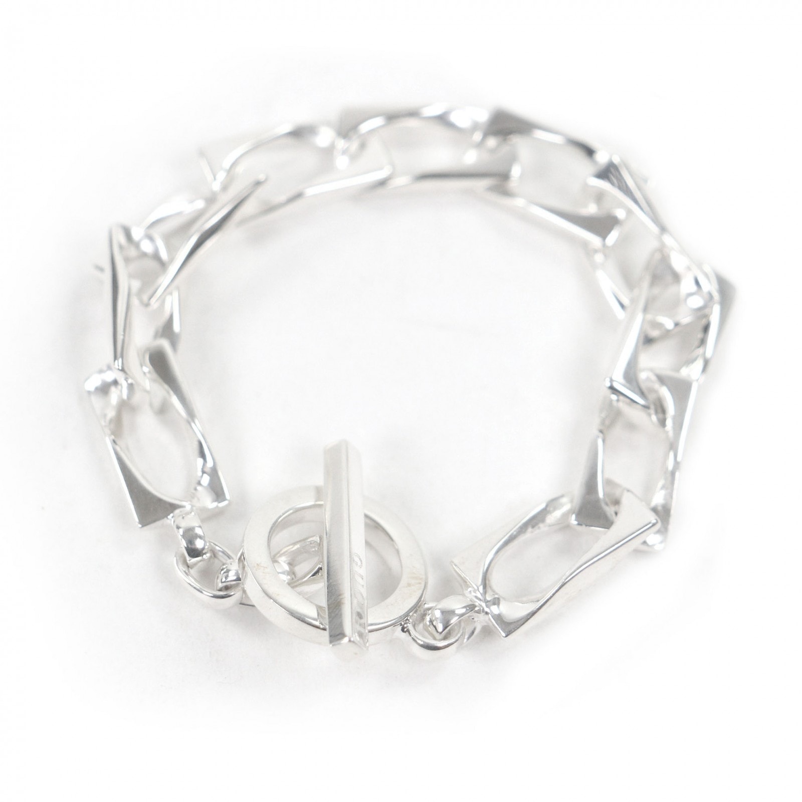 極美品 グッチ ブレスレット フィガロ シルバー メンズ 17