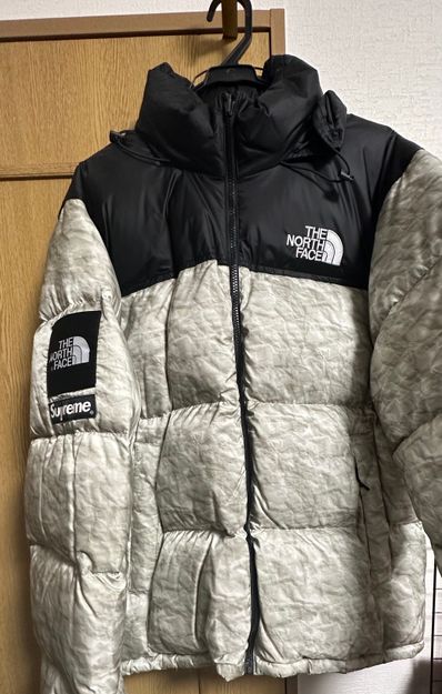 Supreme x The North Face Nuptse Jacket "White Paper Print"