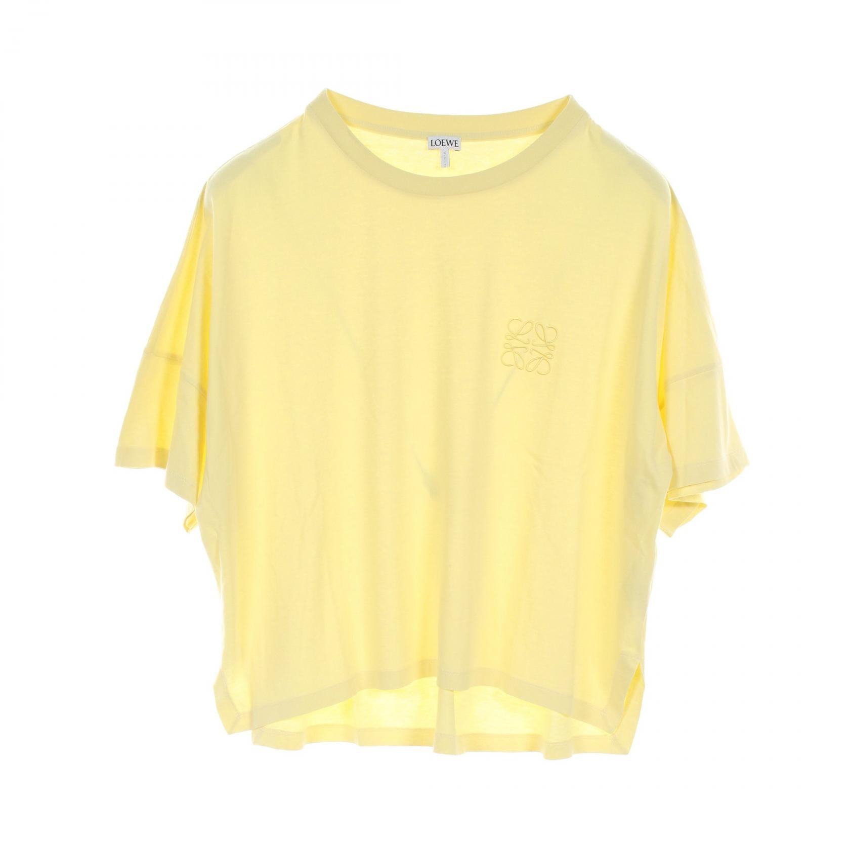 ロエベ LOEWE アナグラム カットソー 衣料品 トップス コットン レディース イエロー系 【中古】