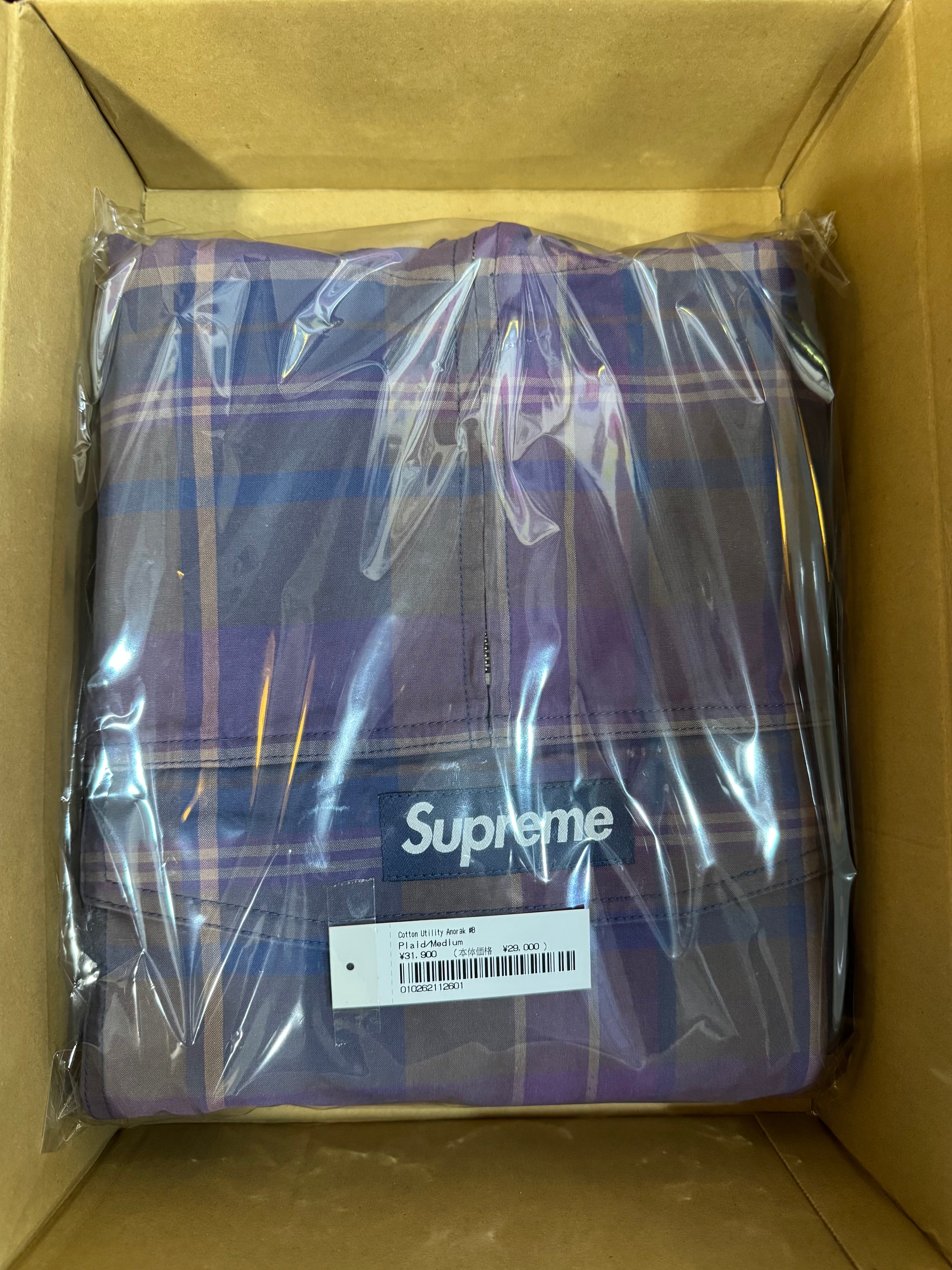 シュプリーム コットン ユーティリティー アノラック "プレイド"