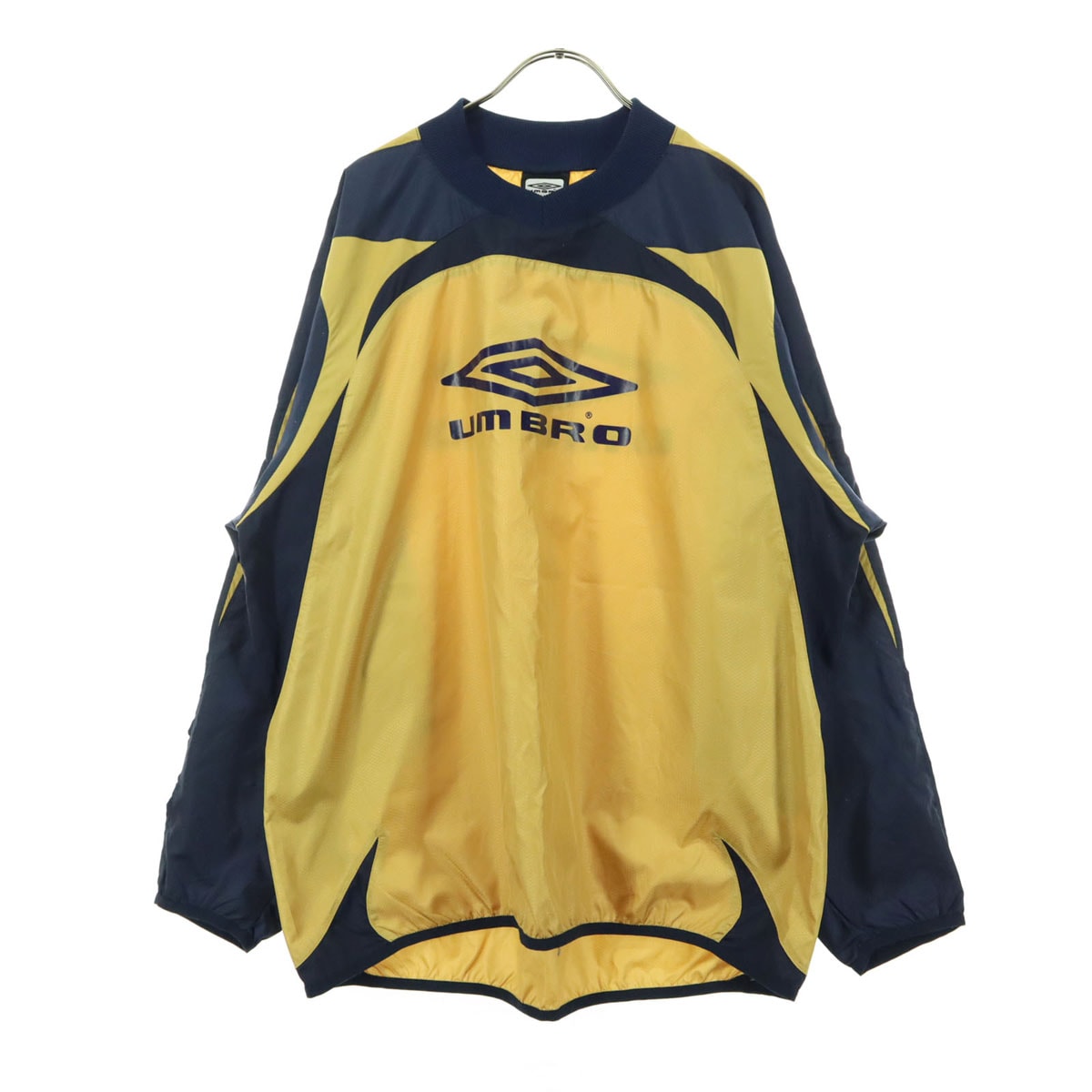 umbro アンブロ バイカラー 長袖 ナイロン ピステ M-L ゴールド系 ネイビー