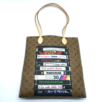 ルイヴィトン LOUIS VUITTON キャリー イット M45198 モノグラム リバース ビデオプリント カバン ショルダーバッグ トートバッグ モノグラムリバースキャンバス ブラウン系 未使用