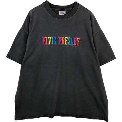 古着 90~00年代 ヘインズ Hanes ELVIS PRESLEY エルヴィスプレスリー バンドTシャツ バンT USA製 メンズXXL相当 ヴィンテージ/eaa636749