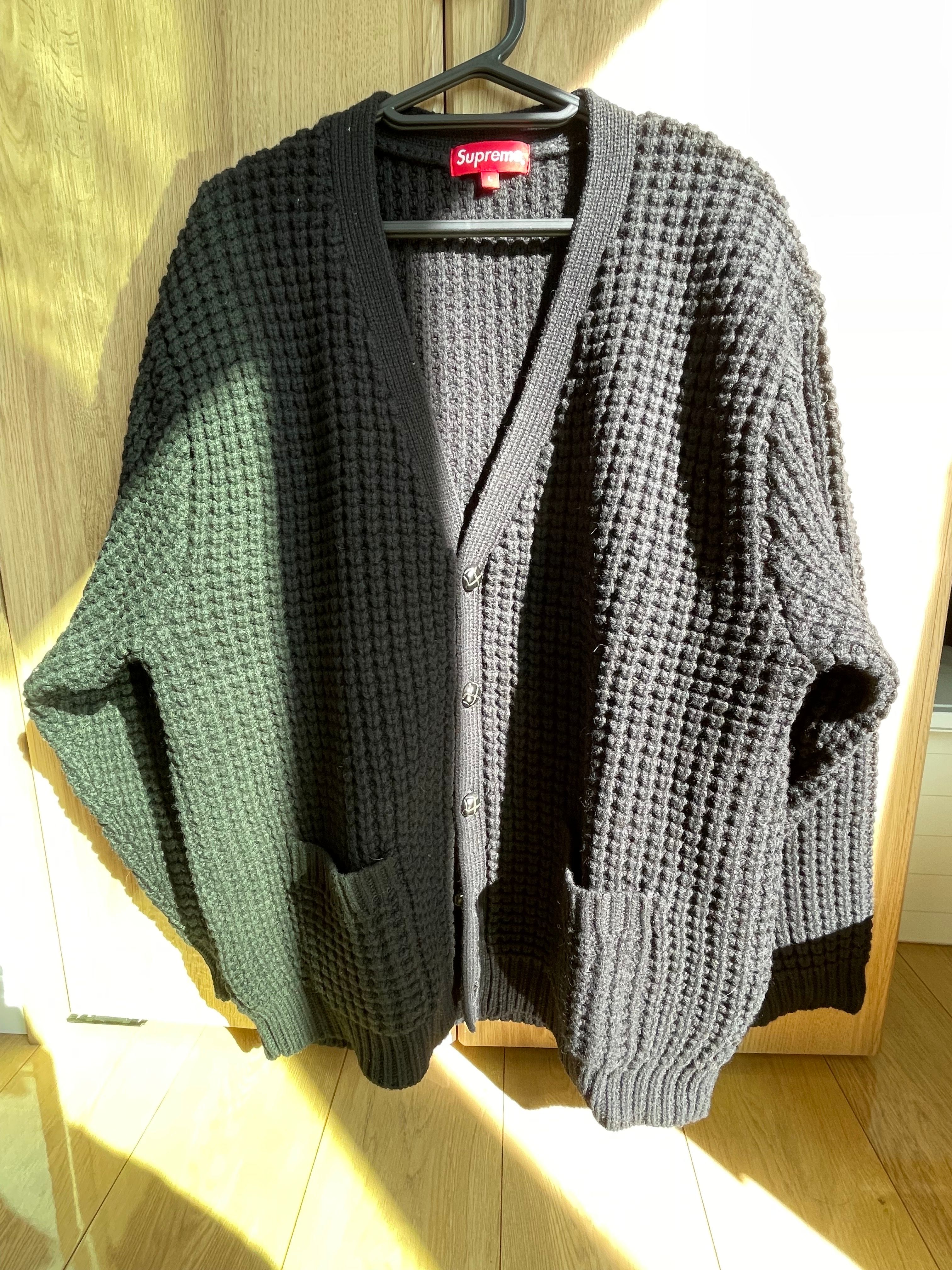 Supreme Waffle Knit Cardigan "Black"