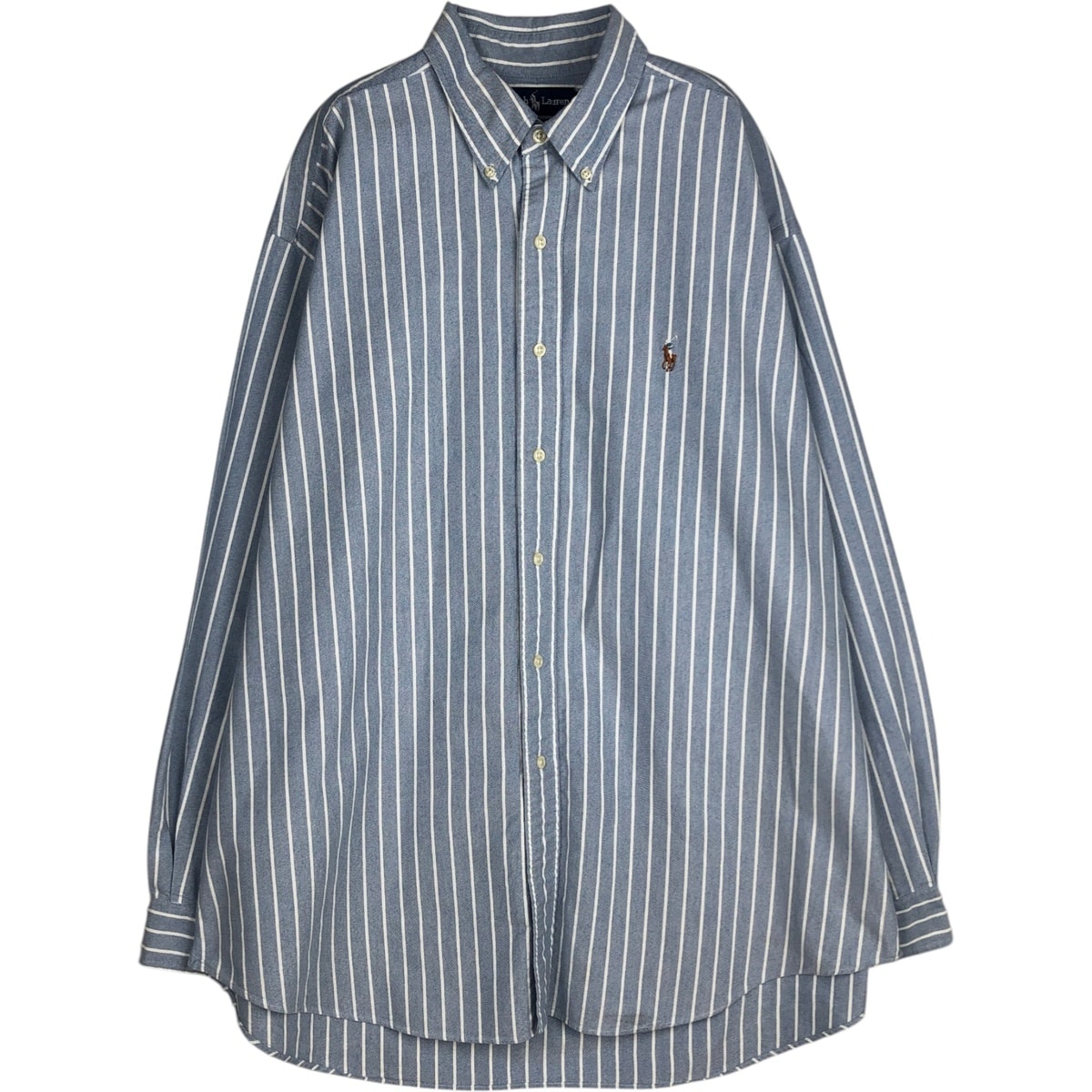 古着 ラルフローレン Ralph Lauren BLAKE 長袖 ボタンダウンストライプシャツ メンズXL相当/eaa628784