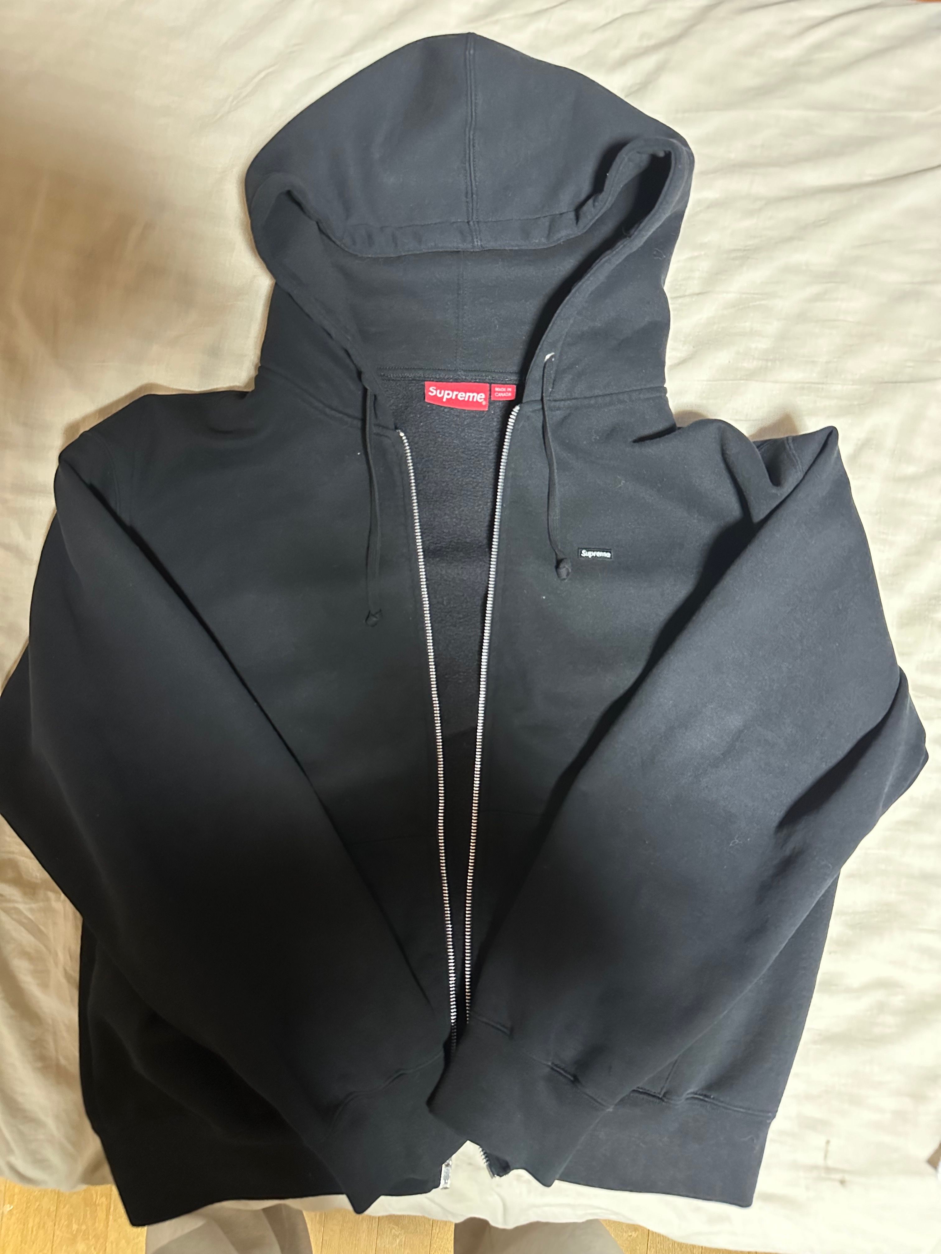 Supreme Small Box Zip Up Hooded Sweatshirt "Black"