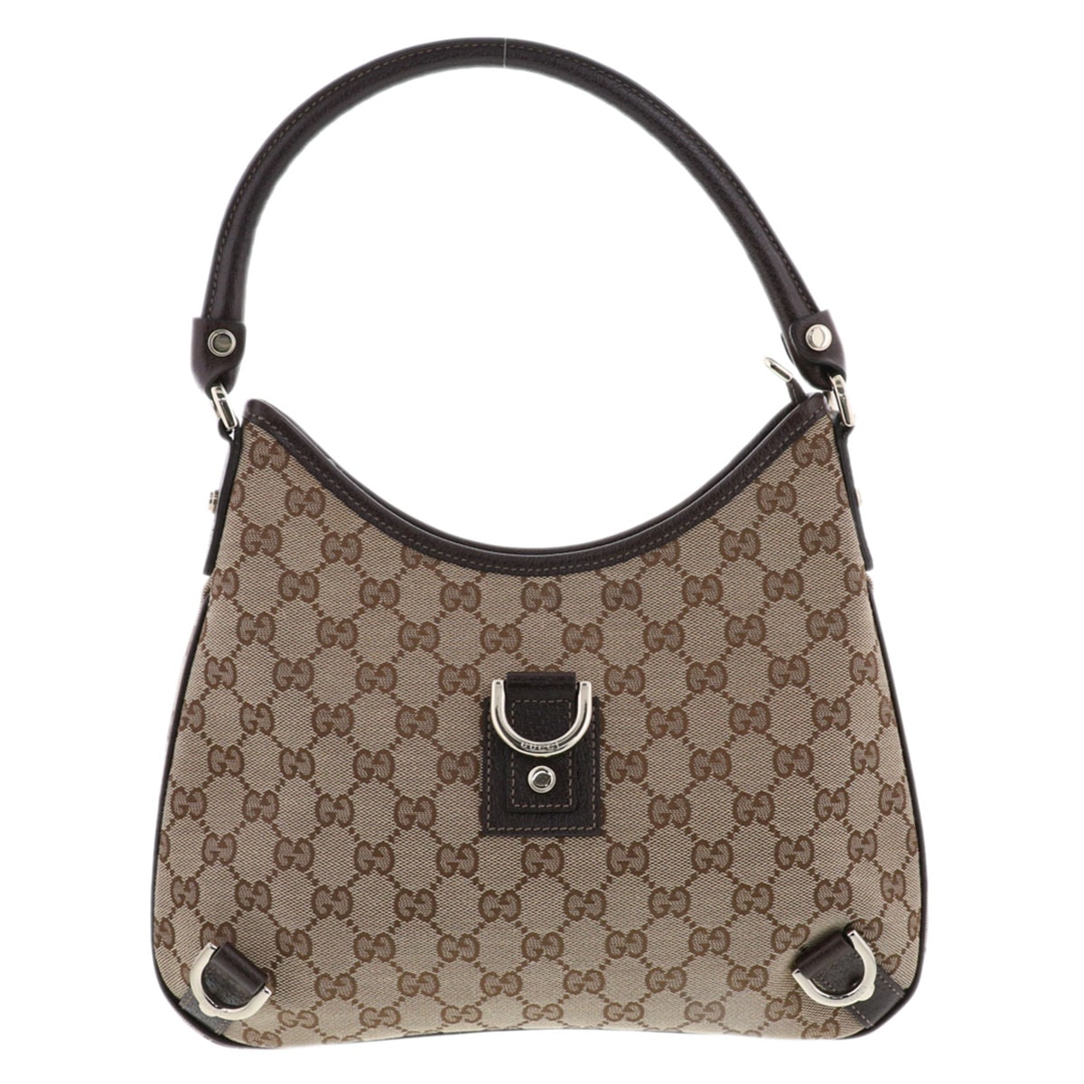 GUCCI グッチ アビー ホーボーバッグ ハンドバッグ 130738 GGキャンバス ブラウン レディース【中古】