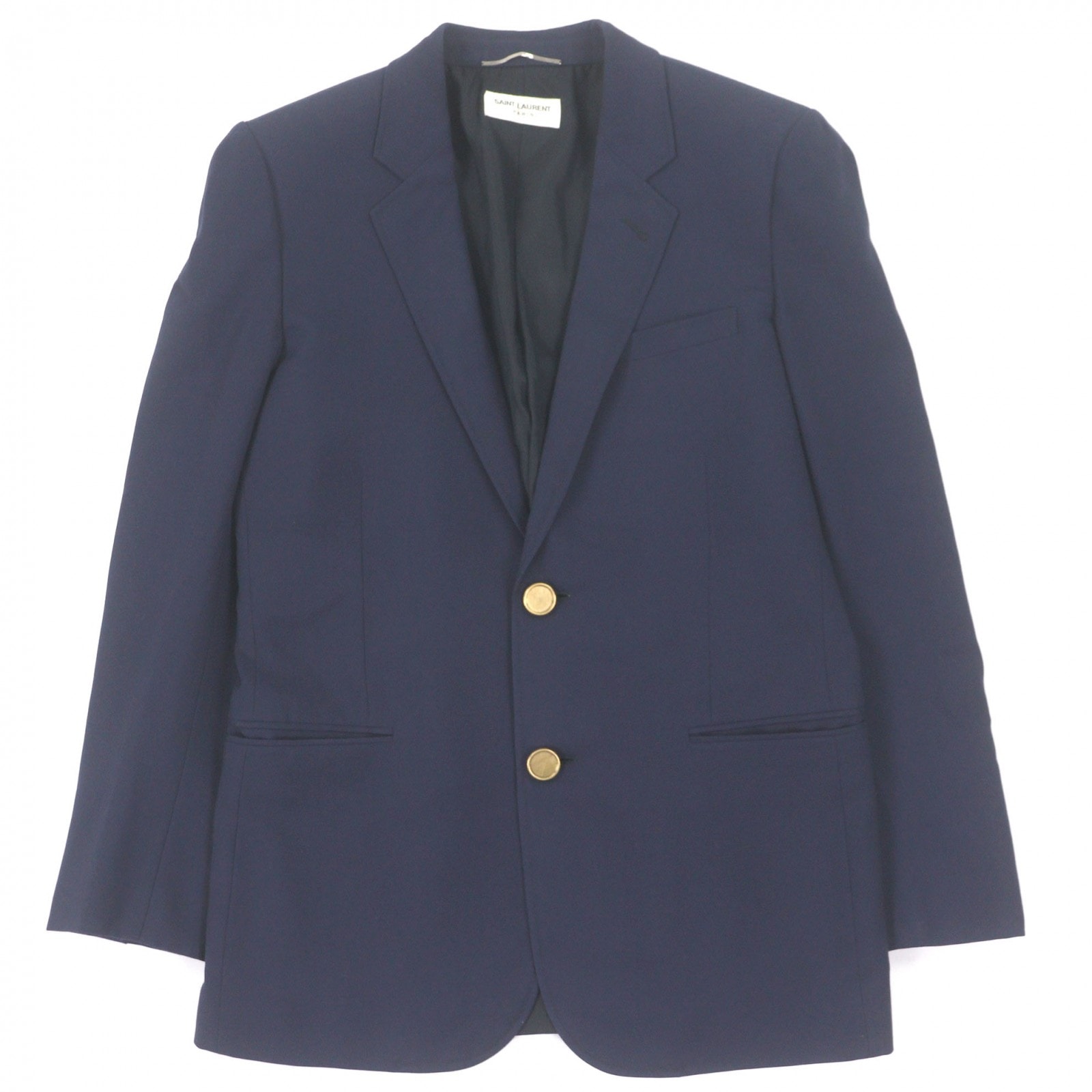 美品 サンローランパリ テーラードジャケット ネイビー メンズ 329983
