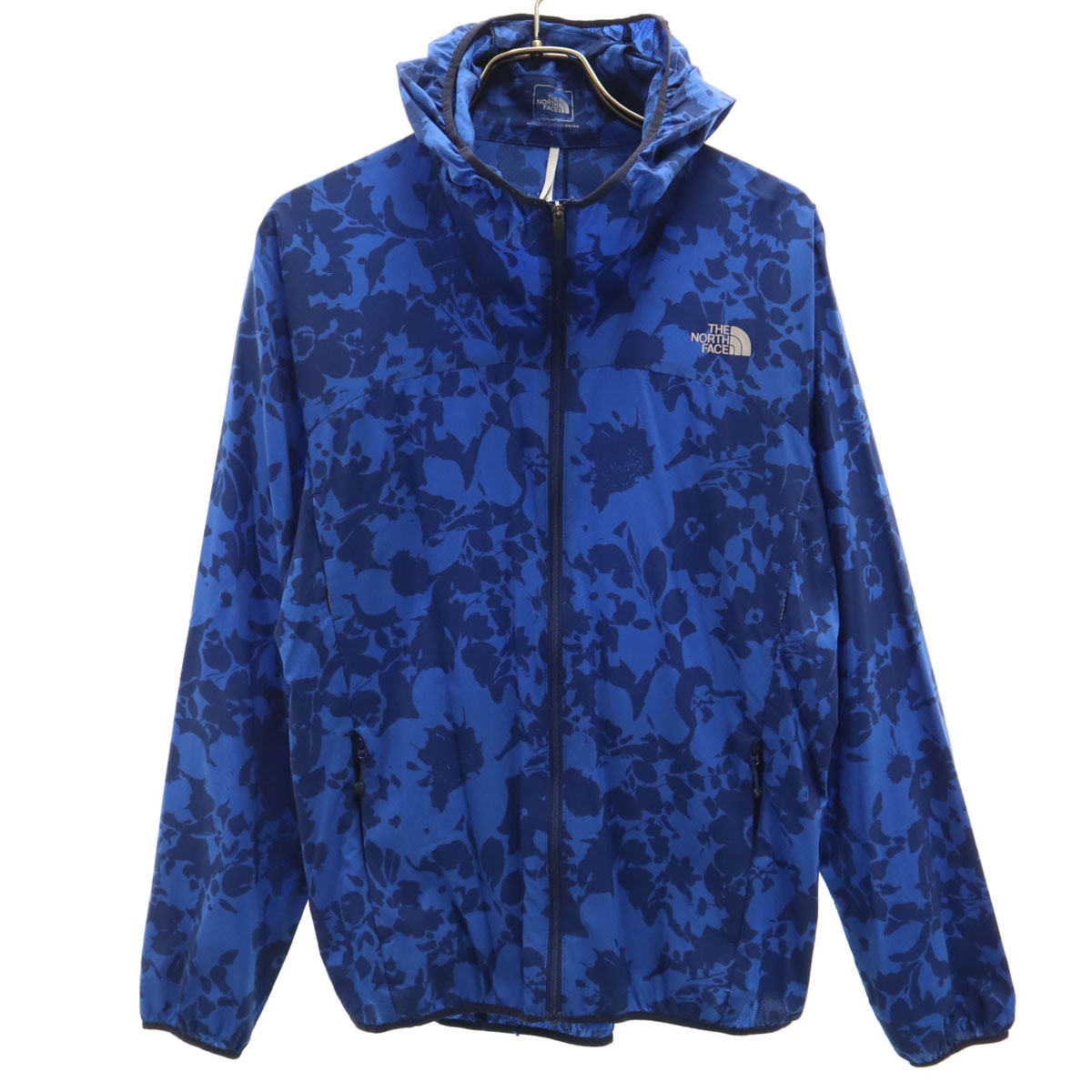 THE NORTH FACE ノースフェイス 総柄 ノベルティースワロウテイルベント フードジャケット L ブルー NPW21571 アウトドア
