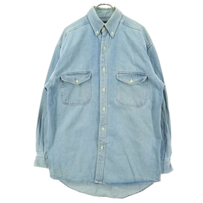 GAP ギャップ 90s オールド 長袖 デニムシャツ S ブルー