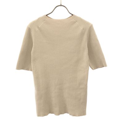 Mila Owen ミラオーウェン 半袖 リブ ニット アイボリー 09WNT211318 カットソー